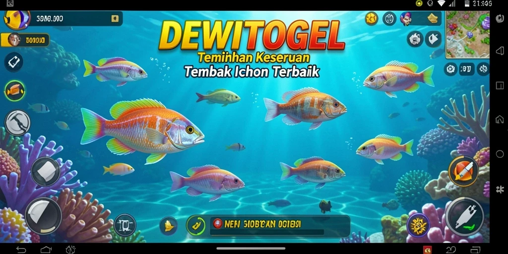 Screenshot DEWITOGEL menampilkan keseruan gameplay Tembak Ikan.