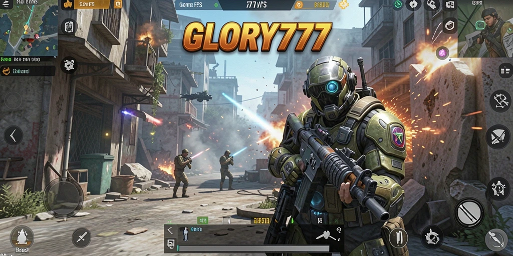 Tangkapan layar gameplay GLORY777 yang menampilkan aksi pertempuran sengit.