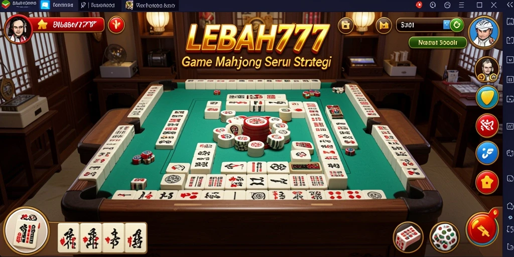 Screenshot gameplay LEBAH777 menunjukkan serunya bermain Mahjong.