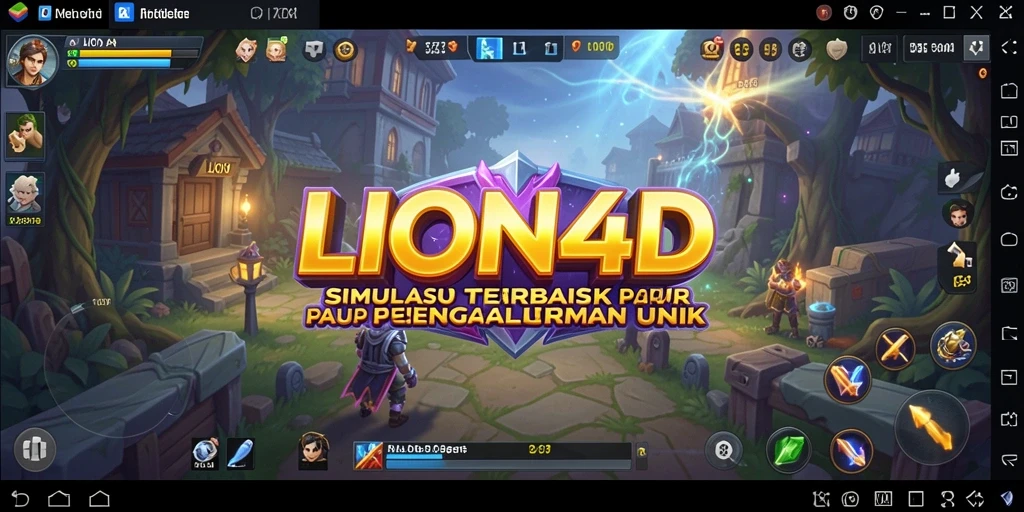 Screenshot gameplay LION4D yang menunjukkan interaksi simulasi.