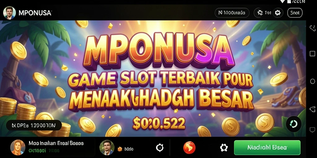 Screenshot utama MPONUSA menampilkan aksi permainan Slot yang mendebarkan.