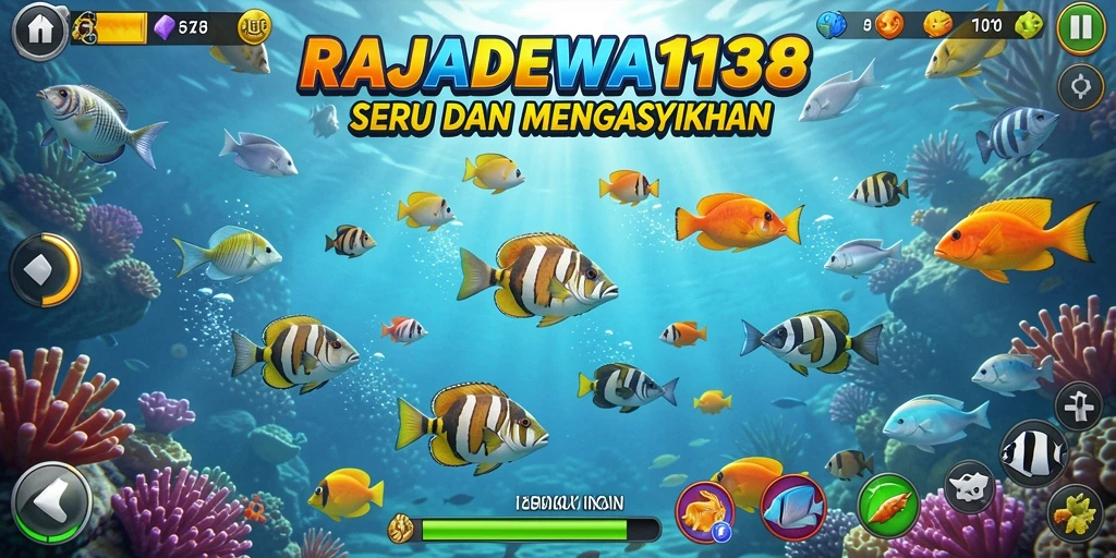 Screenshot gameplay Tembak Ikan RAJADEWA138 yang seru dan menantang.
