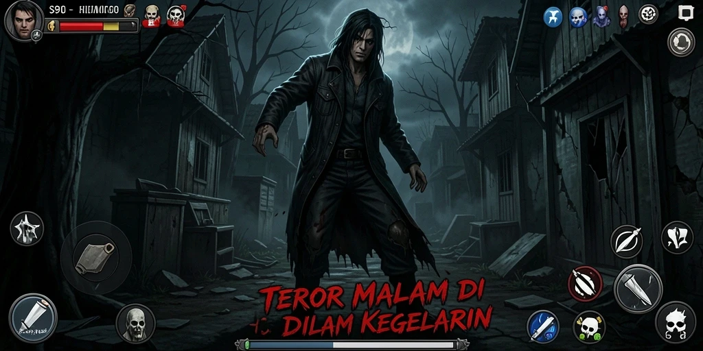 Screenshot gameplay S80 menampilkan momen menegangkan saat menjelajahi kegelapan.